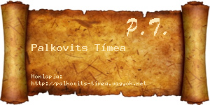 Palkovits Tímea névjegykártya